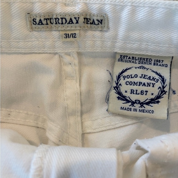 Vintage Polo Jeans Co Saturday Jean White Cropped Denim Women’s 12 / 31 - Picture 6 of 8